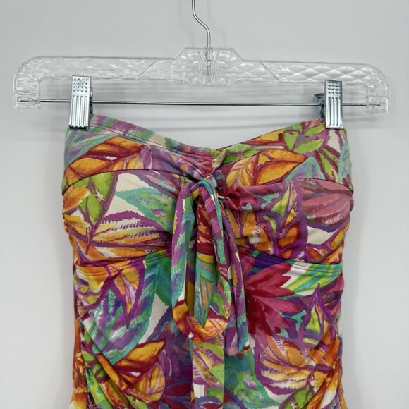 Lauren Ralph Lauren Tropical Colorful One Piece Swimsuit Size 8 Beach - Picture 2 of 10